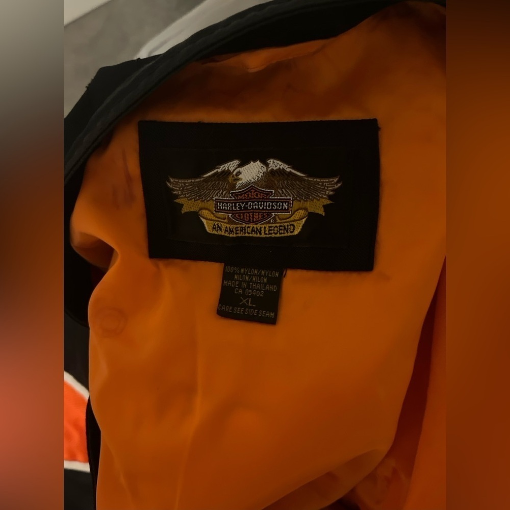 🧡Harley Davidson🖤 Women’s Nylon Medium Weight Jacket Size XL excellent condition - Picture 3 of 4